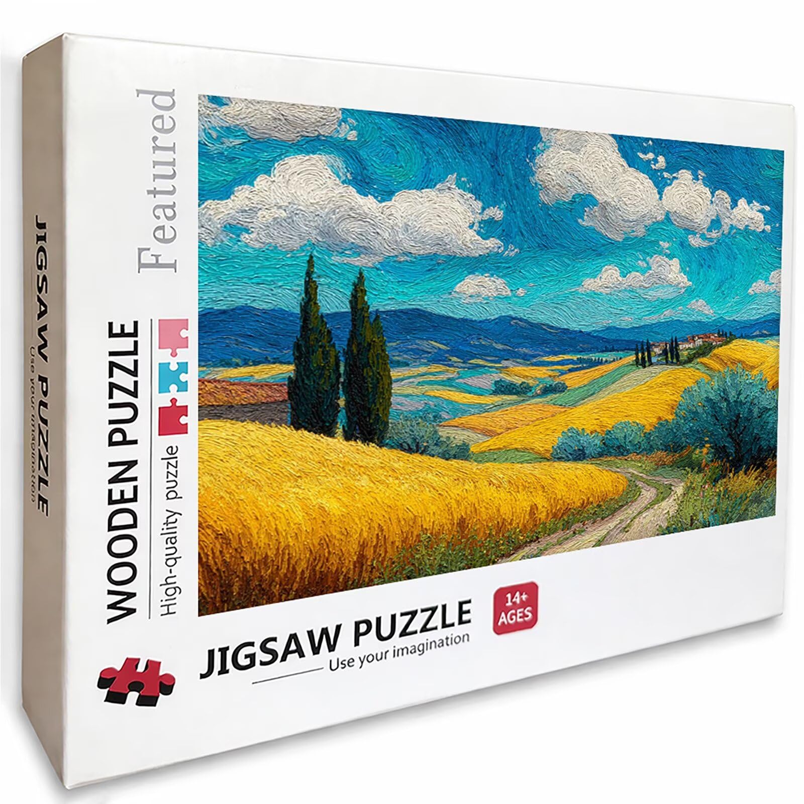 Puzzle 2000 elementów dla dorosłych, drewniane puzzle, 99 x 71 cm, części ściśle do siebie pasują, dla mężczyzn, kobiet, starszych seniorów, dekompresji, letnia dekoracja ścienna, prezenty, niebieskie