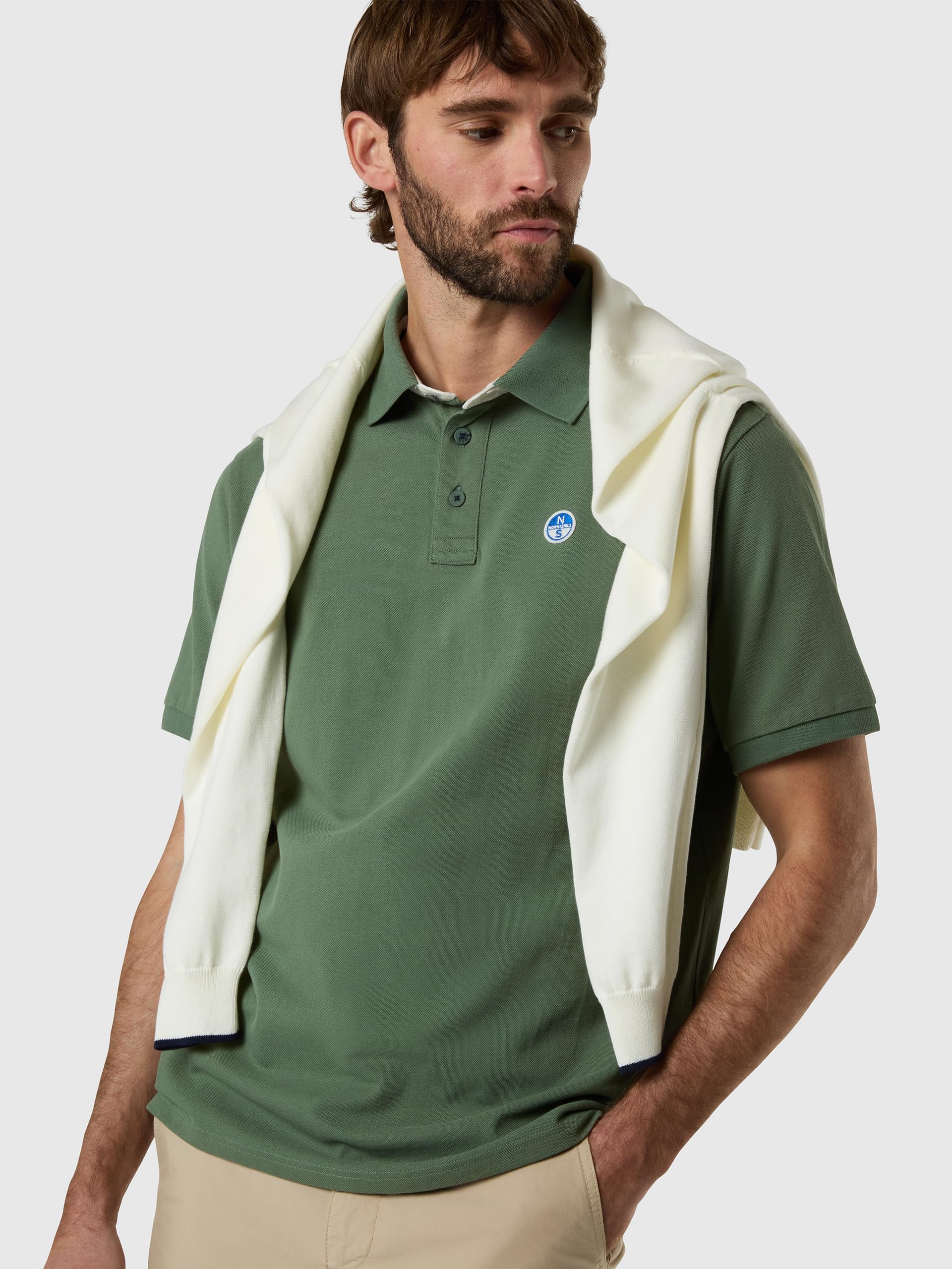 NORTH SAILS Polo Uomo in piqué di Cotone Bio
