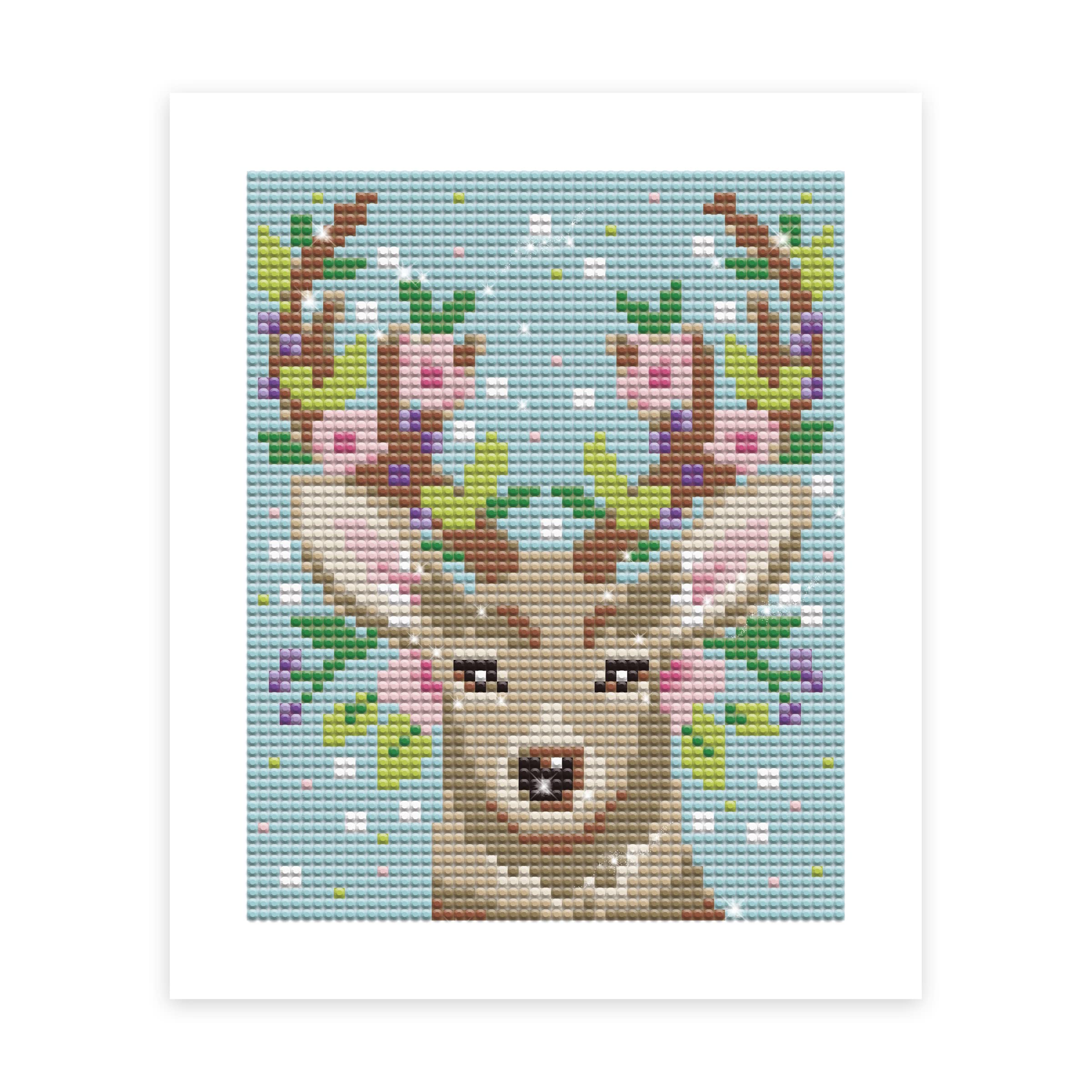 Janod - Deer Diamond Painting - The Calme Warsztaty - Kreatywny zestaw wypoczynkowy dla dzieci - Nauka umiejętności motorycznych i koncentracji - od 8 lat, J07948