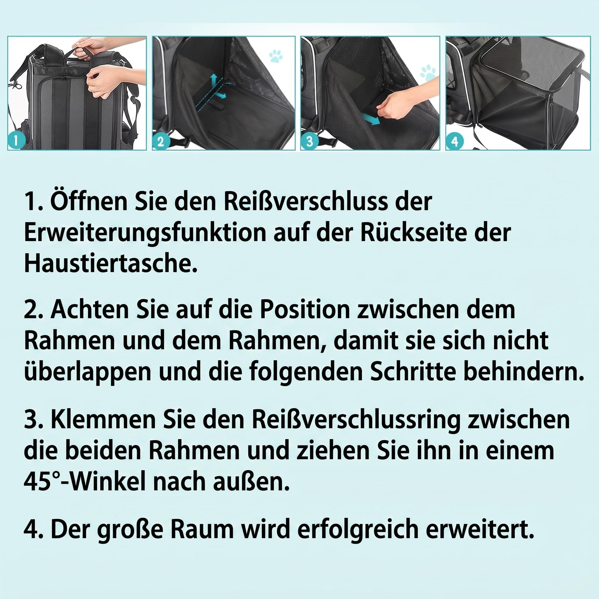 Morpilot Katzenrucksack Große Katzen, Erweiterbar Hunderucksack bis 8 kg Katzen Rucksack Groß für Kleine Hunde Faltbare mit Innerer Sicherheitsleine und Haustiermatte 35x29x42cm, Dunkelgrau