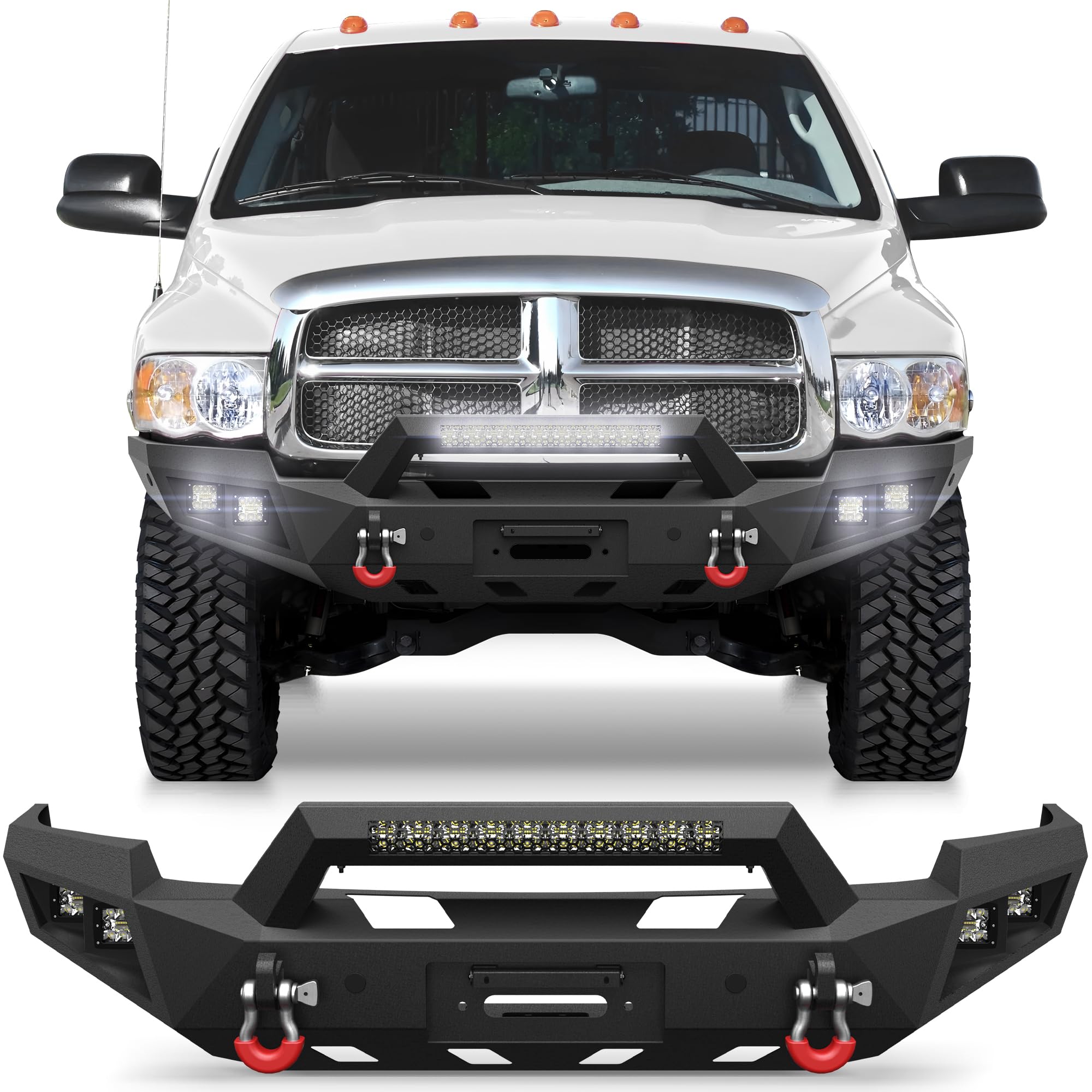 longsun Ram Front Bumper with Winch Plate