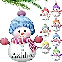 Vista 13 de Adorno personalizado para árbol de Navidad de 2, 3, 4, 5, 6, 7, 8, nombre personalizado, lindo reno, decoración de Navidad, regalo de Navidad