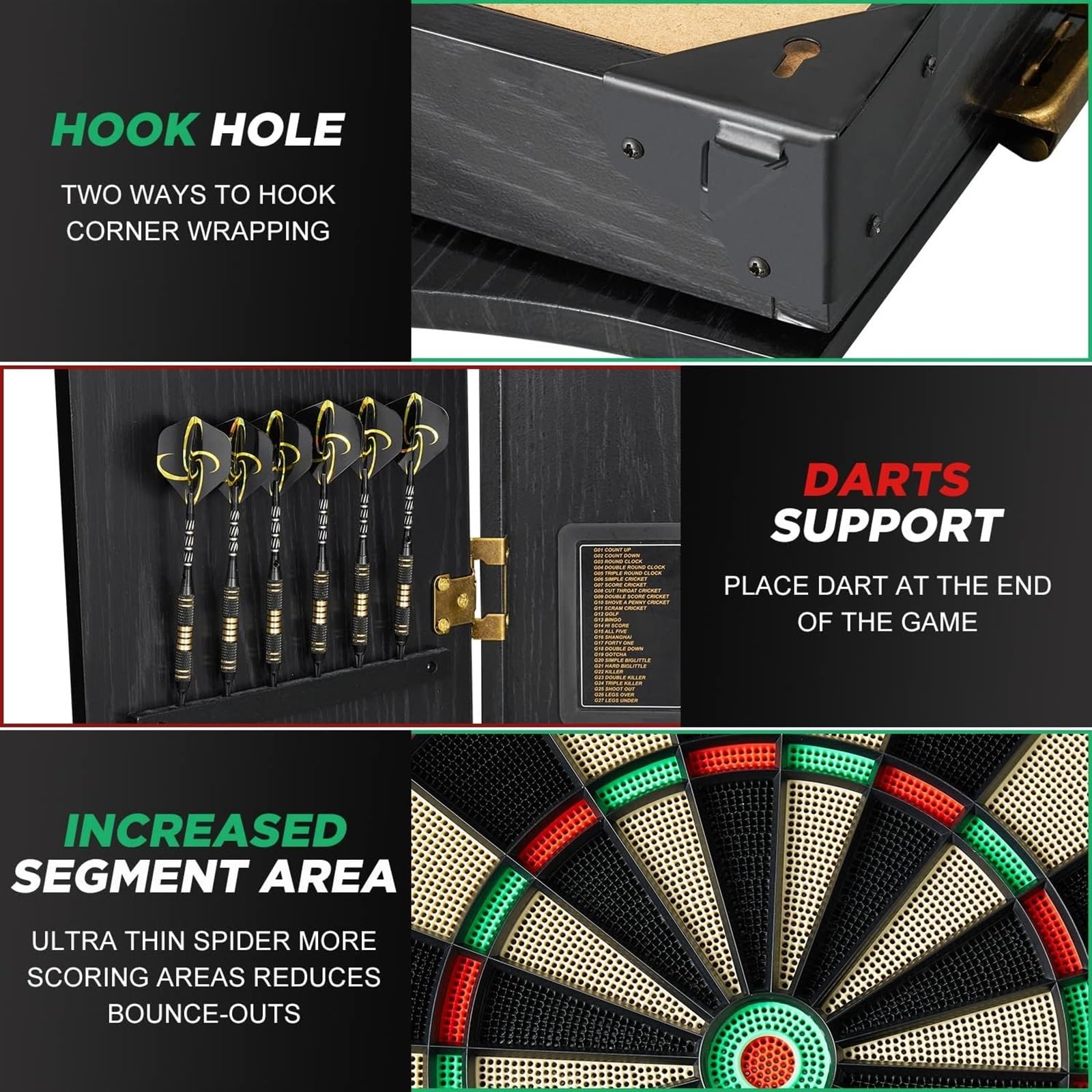 Jeu de fléchettes électronique avec comptage Automatique des Points, Affichage LED, Plusieurs Jeux et Modes de Jeu pour Le Divertissement à Domicile