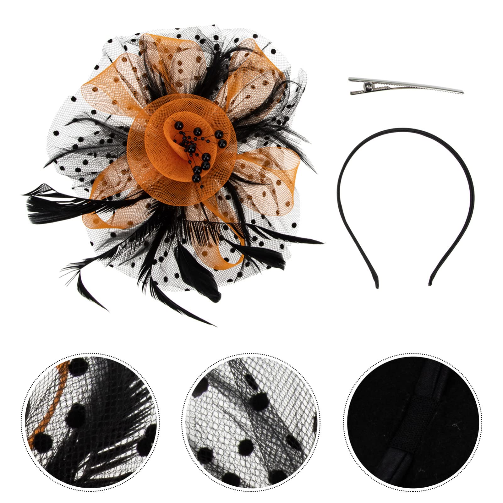 minkissy 3pezzi Fascinator Multi-Funzione Rete per Feste Accessorio Elegante per Cerimonie e Matrimonio Cerchietto Resistente per Halloween e Cosplay Decorazione per Donne e Ragazze
