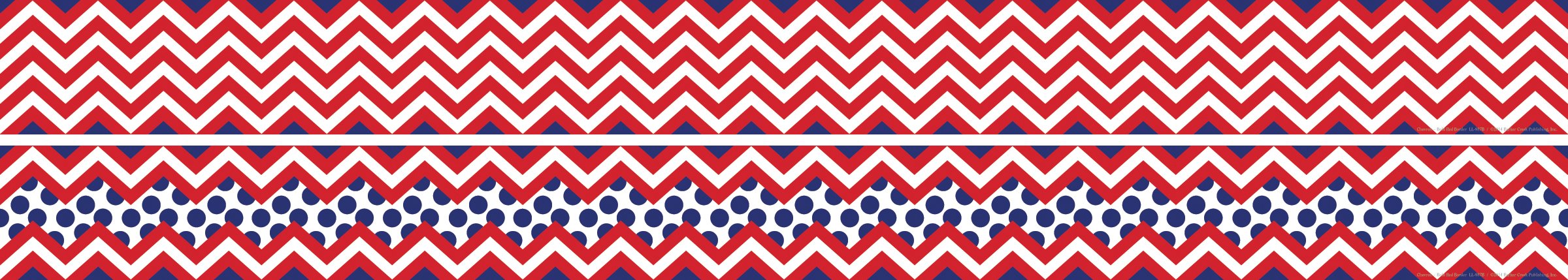 Photo 1 of Barker Creek Double-Sided Border, Chevron Red & Navy, for Bulletin Boards, Reception Areas, Halls, Break Rooms, Office, School, Home Learning Decor, 3” x 35’ (987)