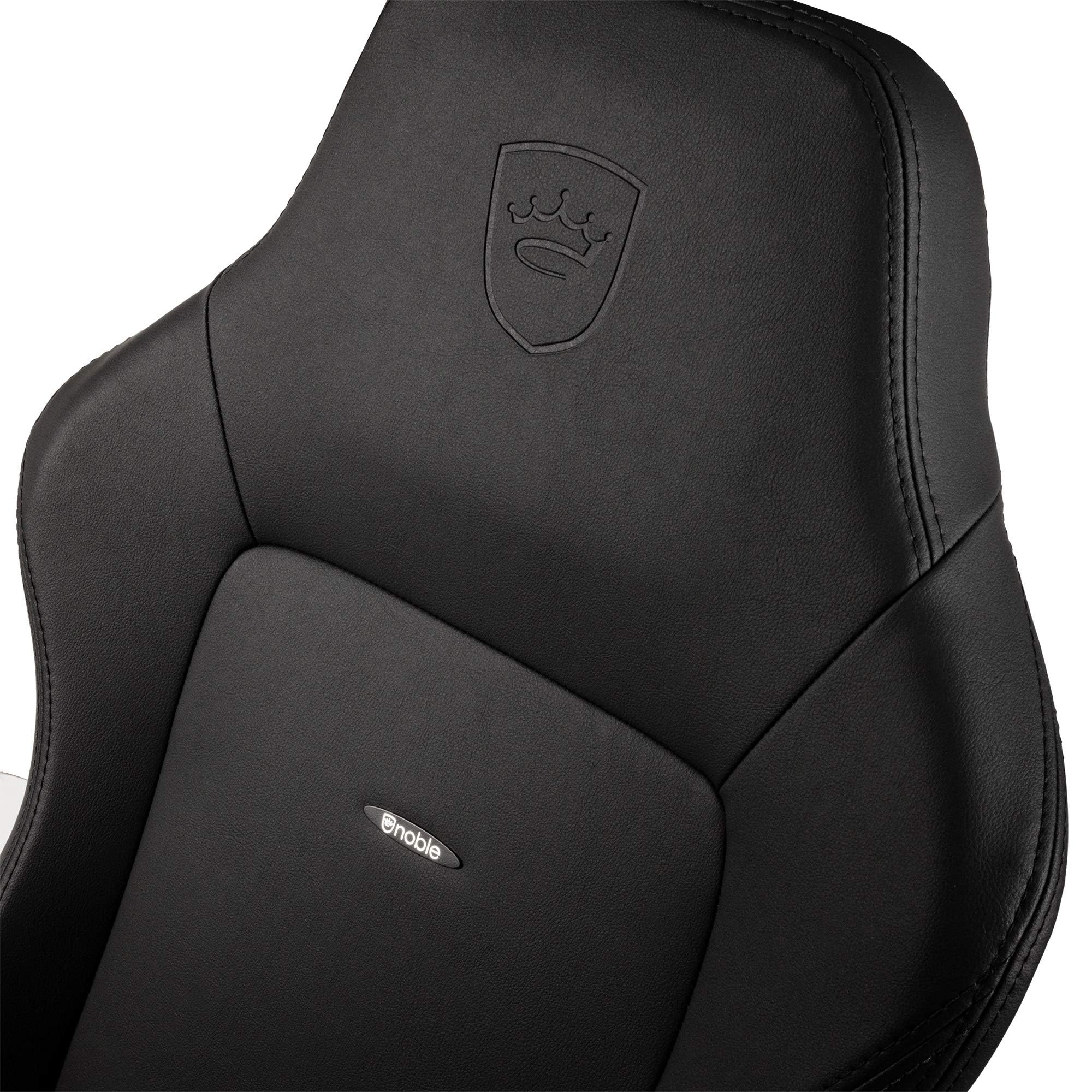 noblechairs Hero Black Edition - Hochwertiger und langlebiger Gaming Stuhl inklusive Kissen, atmungsaktives Kunstleder, Premium-Verarbeitung