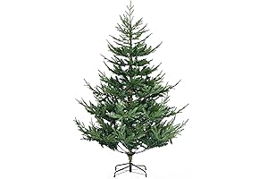 HOMCOM Hinged Artificial Christmas Tree with Realistic Branches