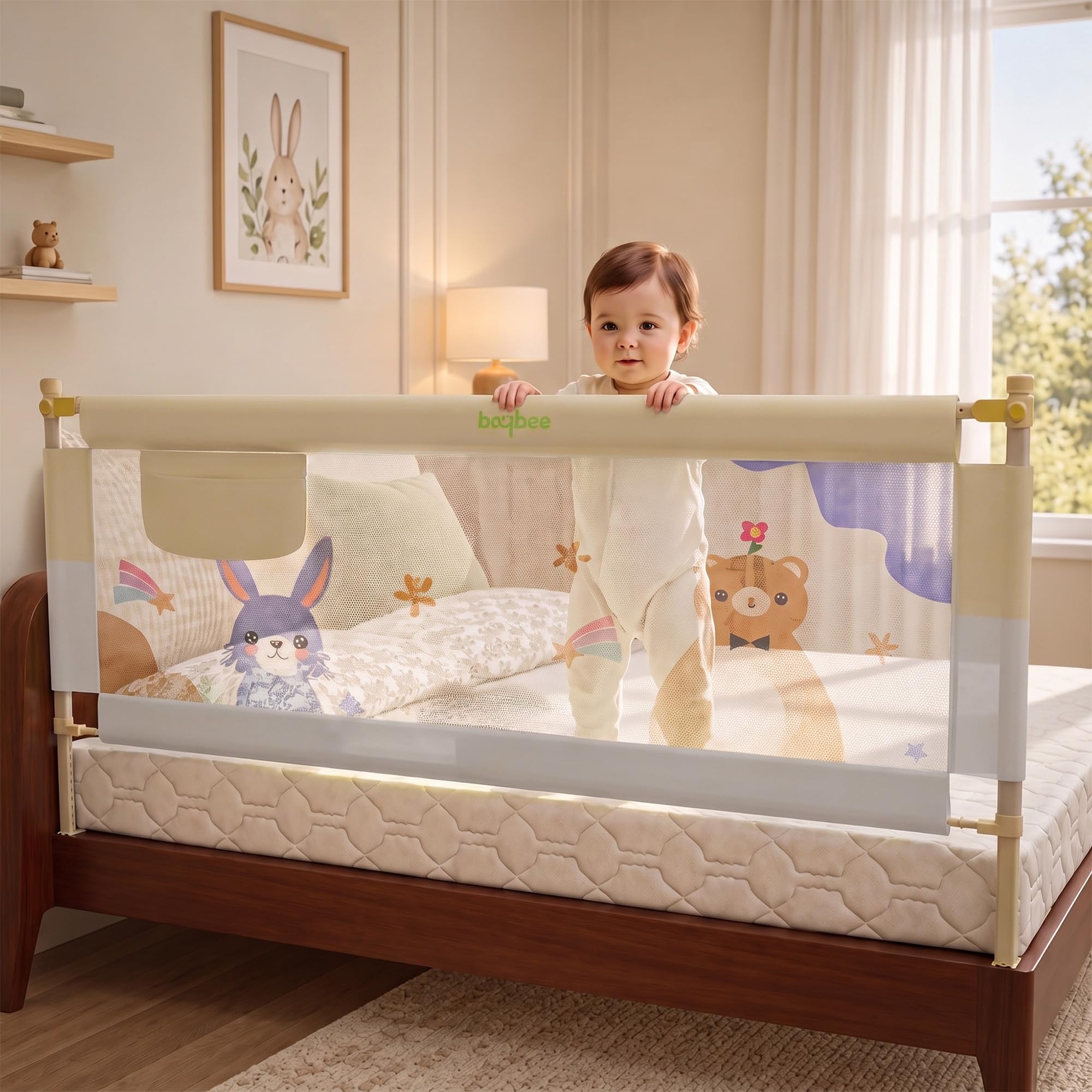 Baby Bed Rail Guard - Adjustable Safety Rail -21 Baby Bed Rail Guard - Adjustable Safety Rail -21