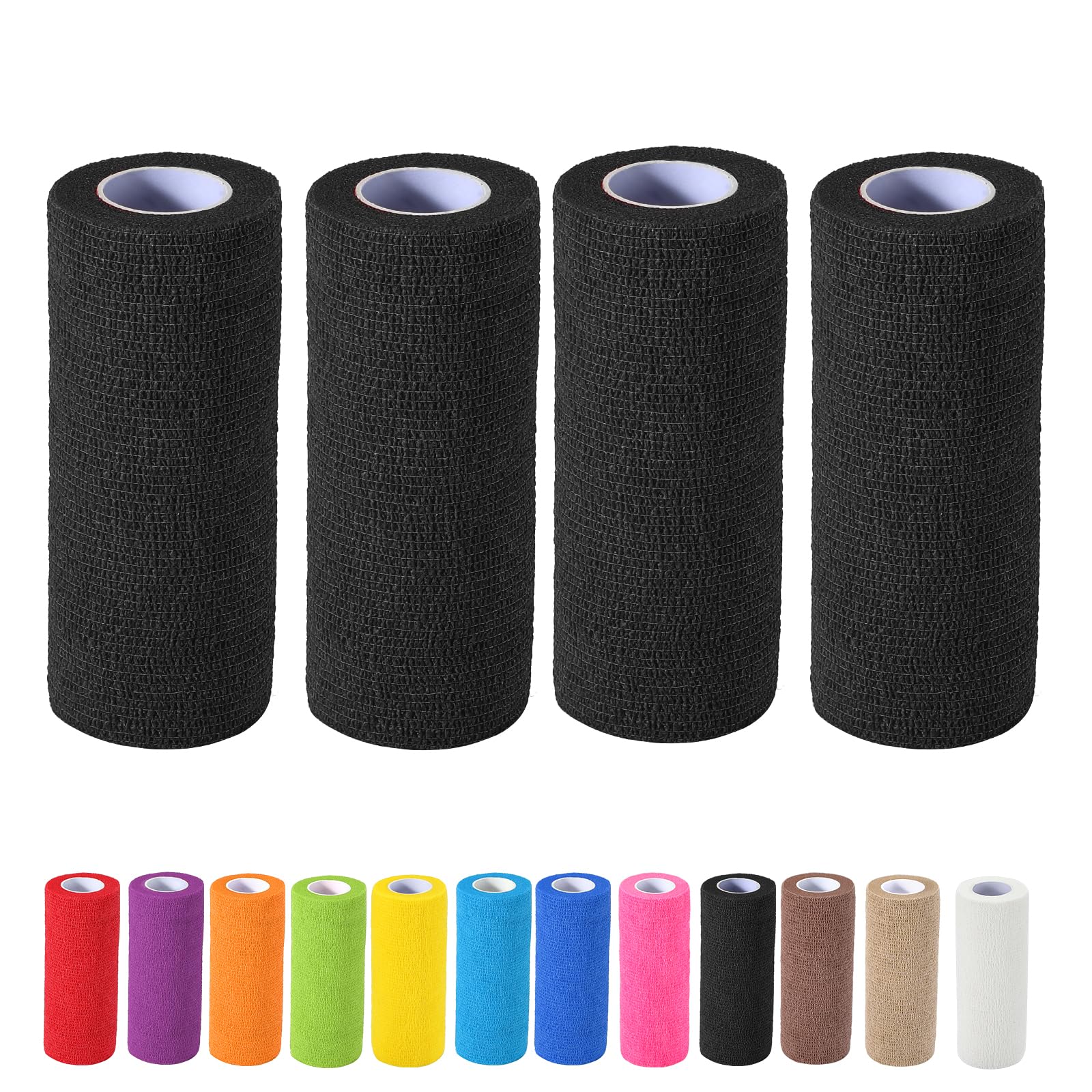 4 Pack Self Adhesive Bandage Wrap, 6 ln x 5 Yards Vet Wrap Tape, Skin — Amazon image 12