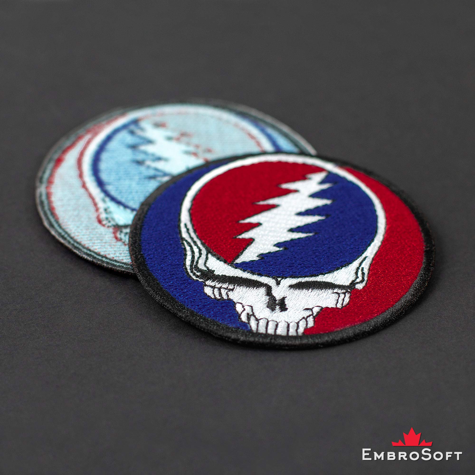 Patch Ufficiale Grateful Dead - SYF Circle, Nero, Tessuto Intrecciato, Cuci Su, 105x45 Mm - 4