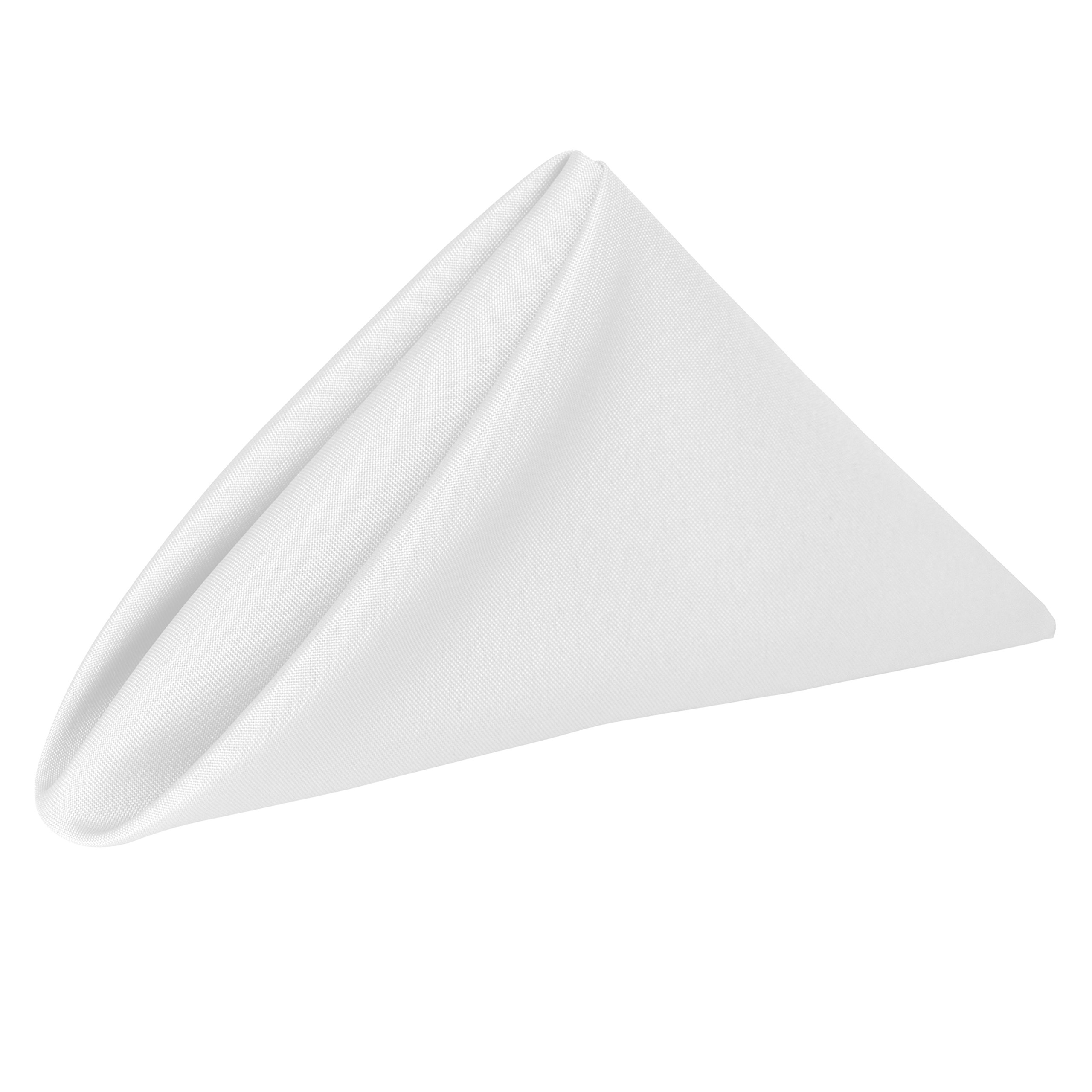 Ultimate Textile -1 Dozen- 17 x 17-Inch Polyester Cloth Napkins White