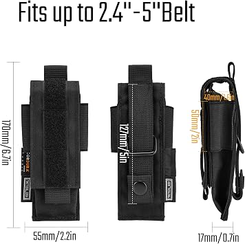 TACTICAL GEEK EXT8 EDC Belt Organizer, Molle Multitool Sheath, EDC Pocket Organizer for, Small Tool Organizer Pouch Accessories for Daily Carry