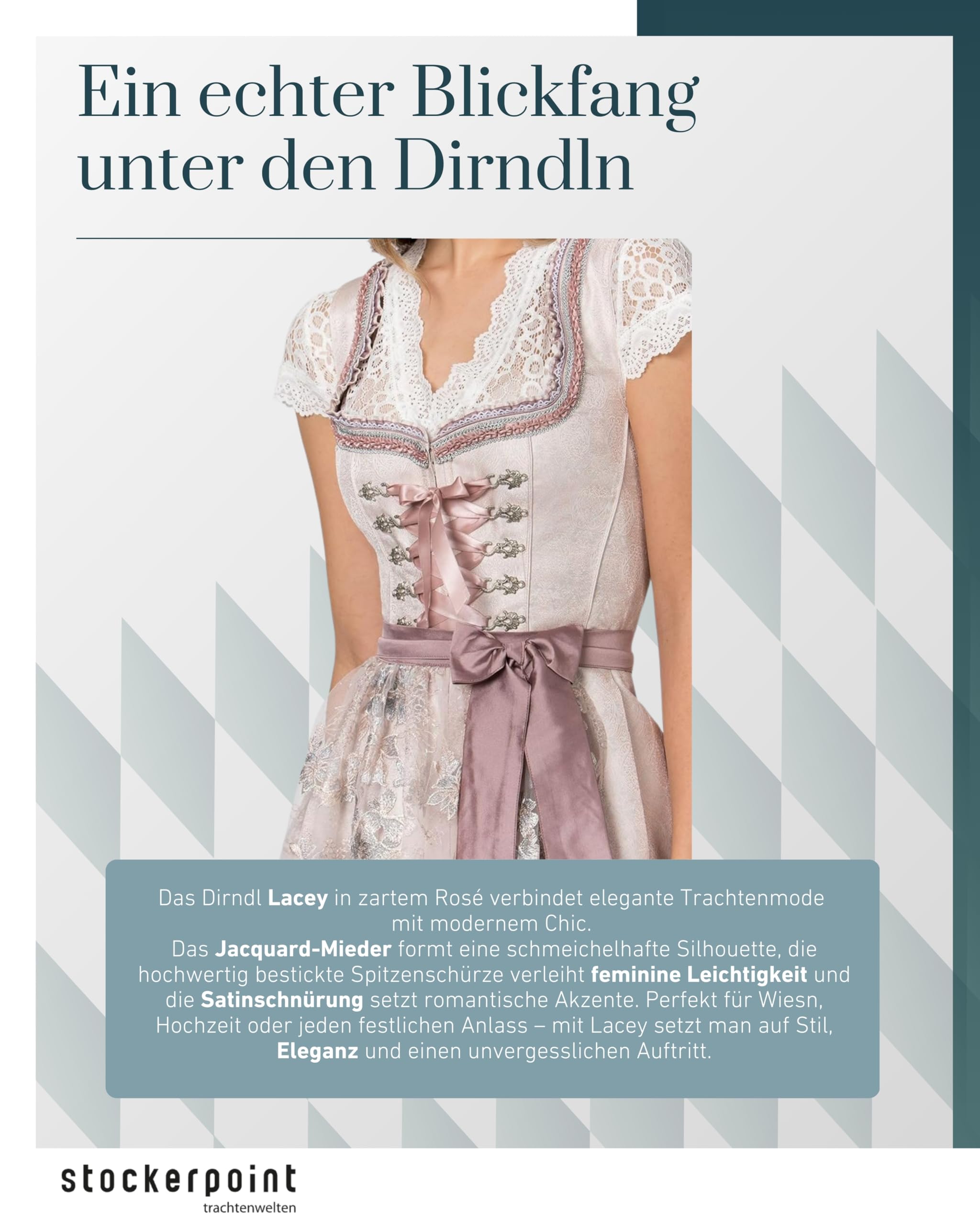 Stockerpoint Damen Lacey Midi Dirndl (1er Pack)