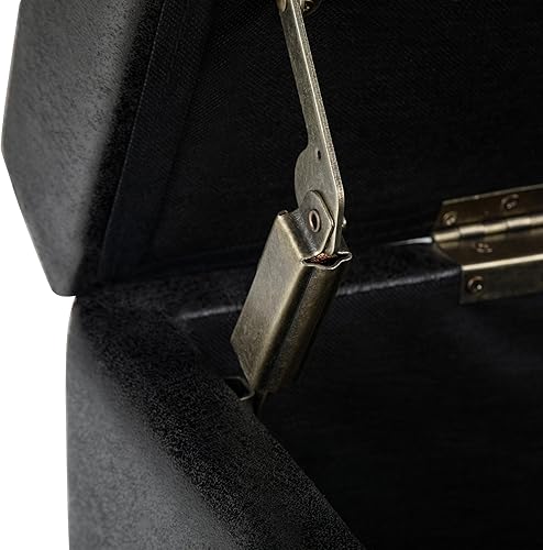 Miniatura 155 de Otomana rectangular de almacenamiento de cuero sintético Simpli Home Avalon., Cuero, Marrón Azul,Marrón Chocolate,Cloud gris,Gris oscuro,Azul