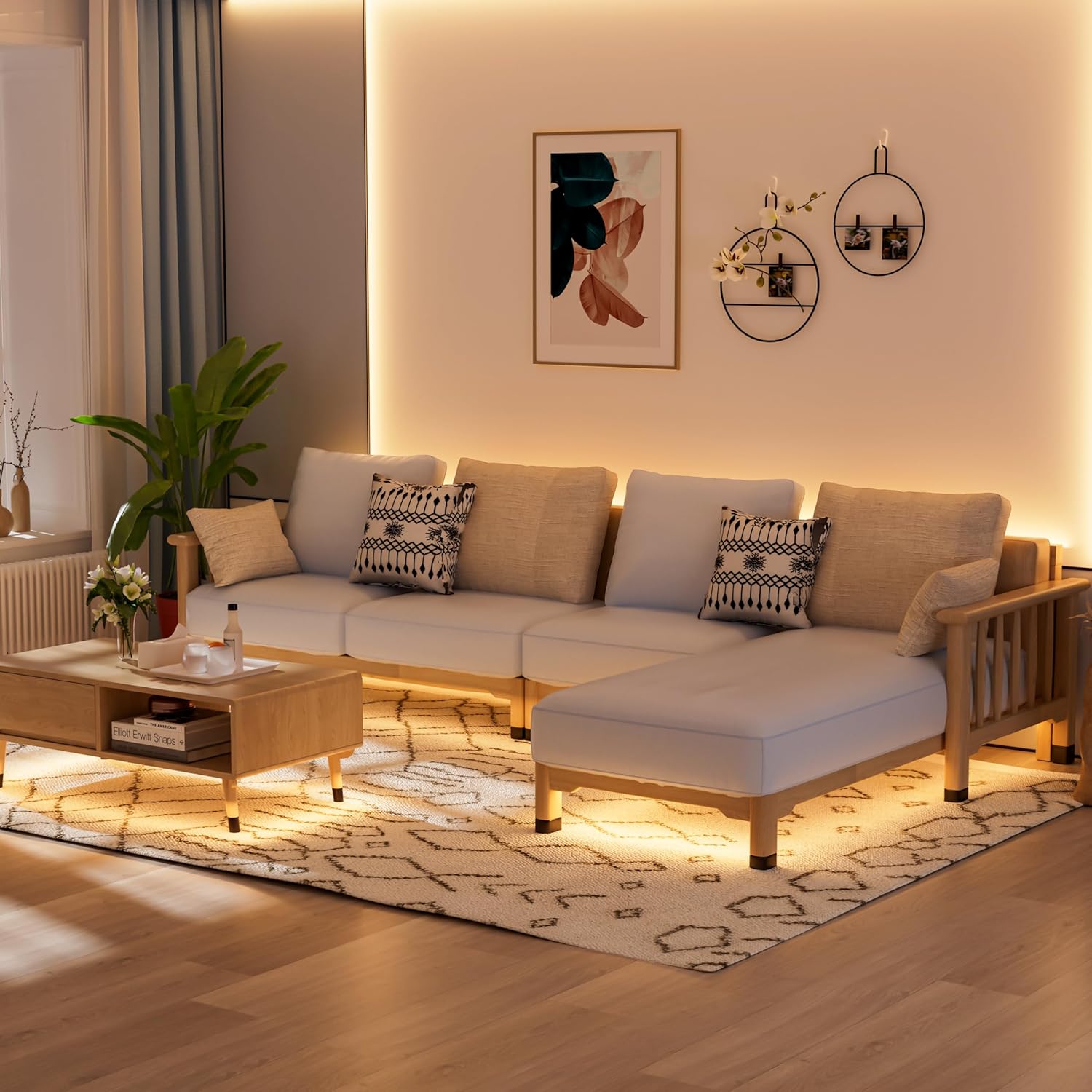 MIWISE COB LED Strip Light White LED Tape Lights 2700K-6500K 24V Color Changing Dimmable 20ft UL-Listed Super Bright with Remote & APP Control for Under Cabinets,Bedroom,Kitchen,Mirror,TV DIY Lighting - Image 8