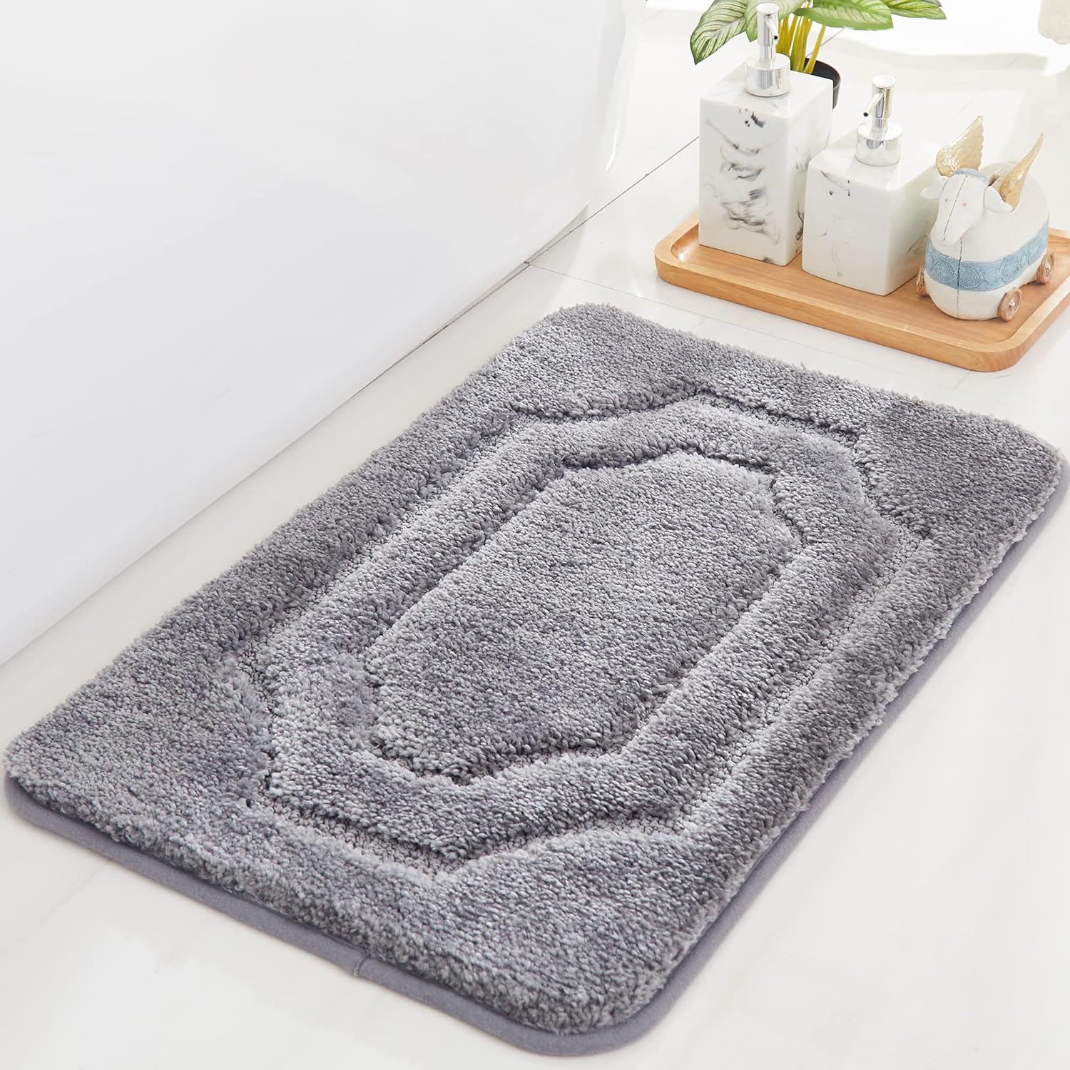 BEQHAUSEBathroomRugsSoft& AbsorbentNonSlipBath Mats