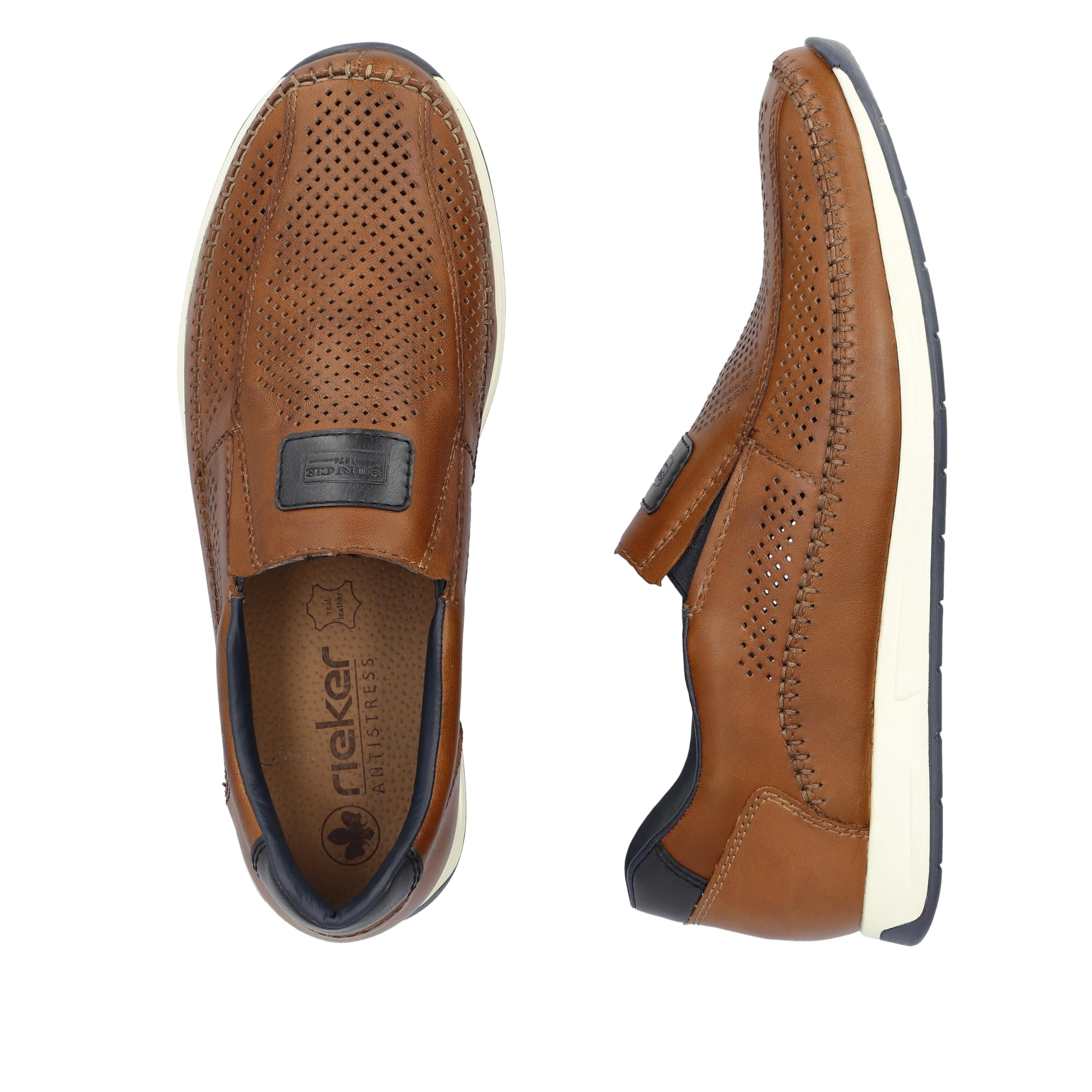 Rieker 11950-25 Herren Slipper Leder braun braun