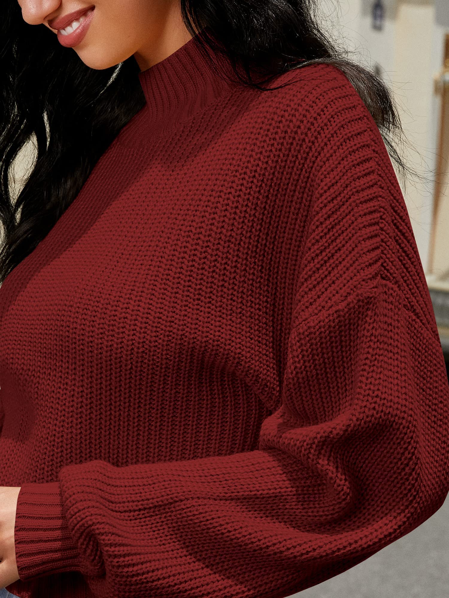 ZAFUL Maglione Maniche Lunga Pullover Sciolto Donna Tinta Unita One Size