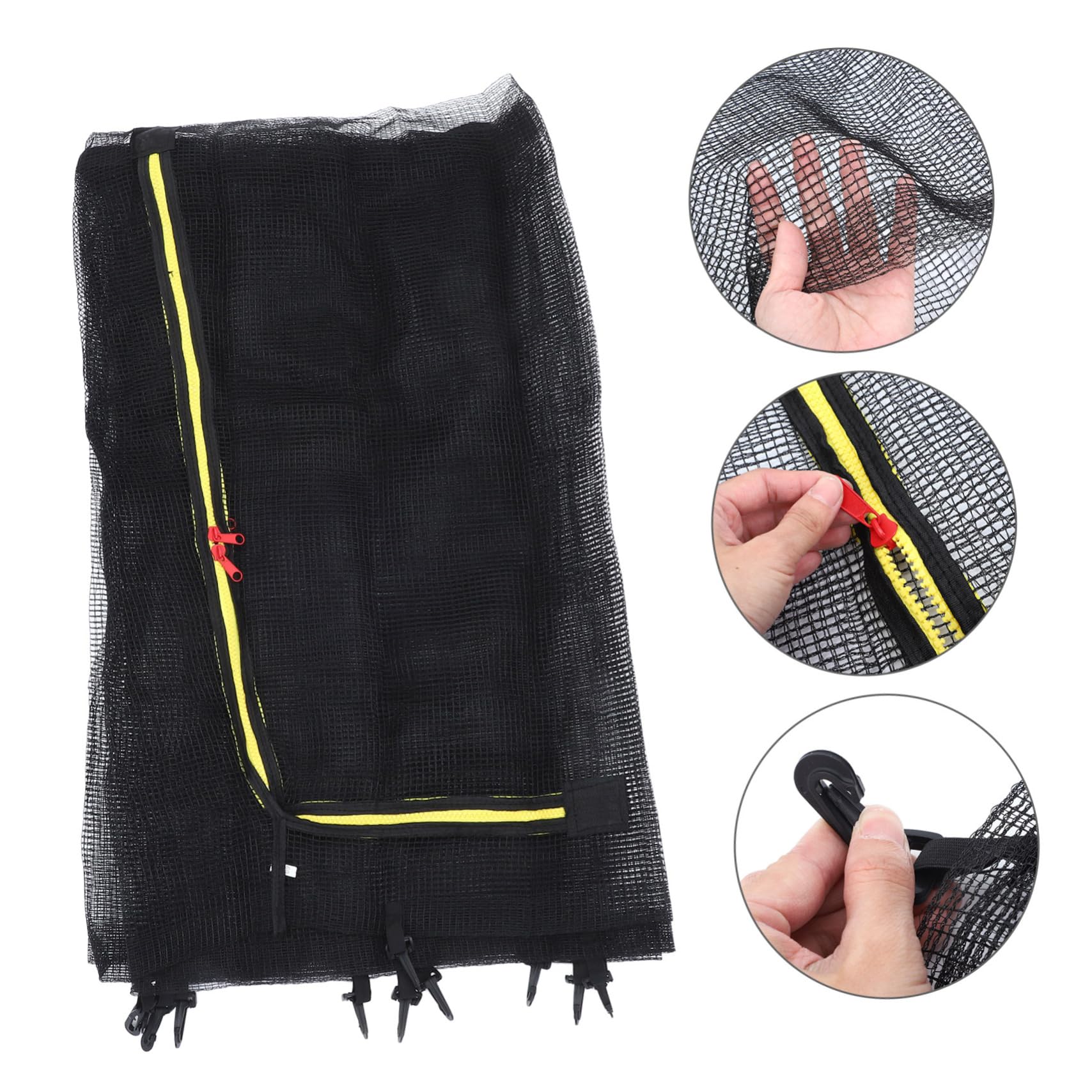 Happyyami Trampoline Replacement Enclosure Net Trampoline Protection Netting Protective Net for Trampoline Fits Trampoline Sizes Sturdy and Easy to Install