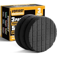 Black Light Cut Pad, 3Pcs Buffing Polishing Pads 6.5 Inch Face for 6 Inch 150mm Backing Plate Compound Buffing Sponge Pads for Car Buffer Polisher Compounding, Polishing and Waxing