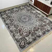 Tapete Sala 2,00x2,50 M Belga Persa Clássico Franja Luxo Medalhão Tabriz (Modelo 8)