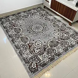 Tapete Sala 2,00x2,50 M Belga Persa Clássico Franja Luxo Medalhão Tabriz (Modelo 8)