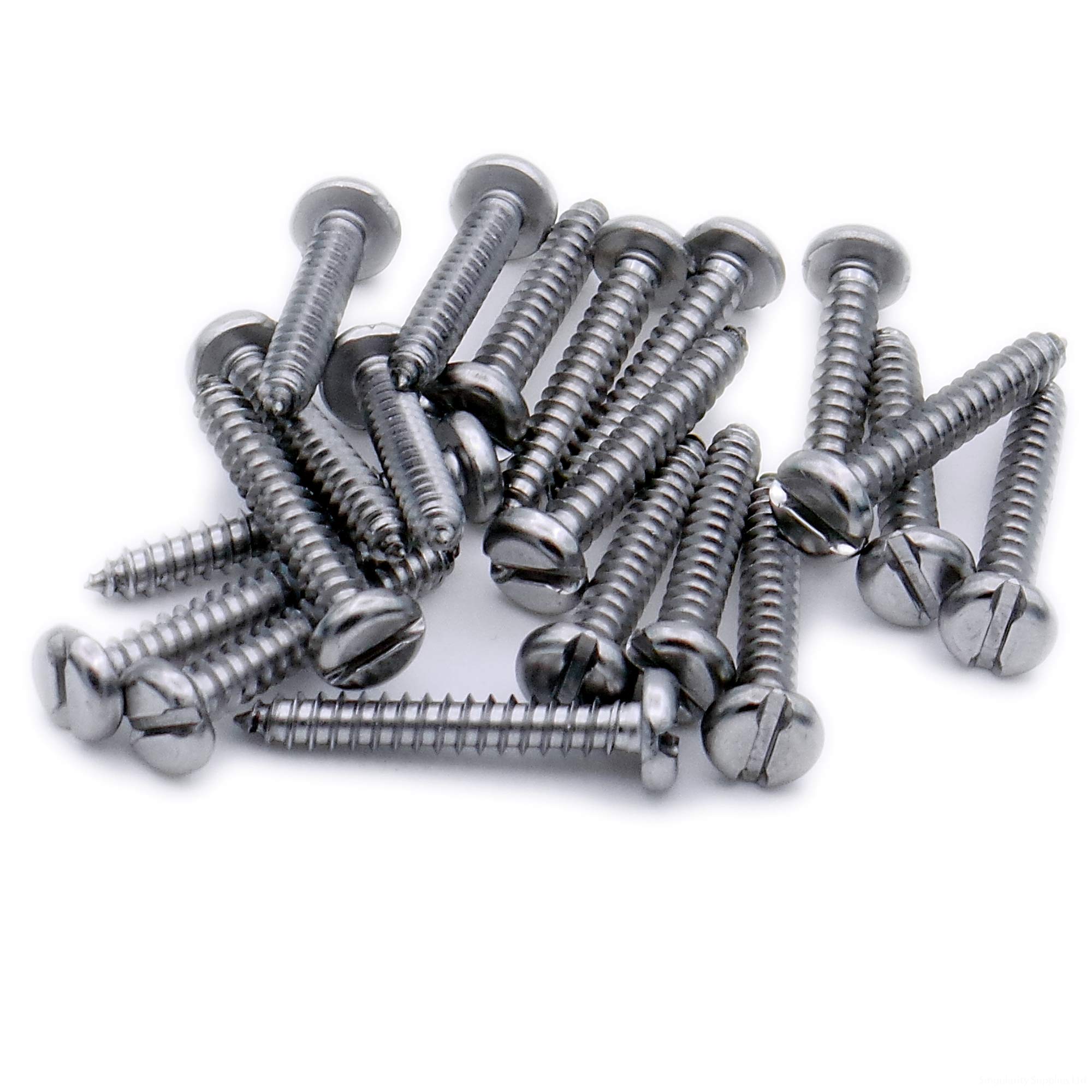 Singularity Supplies No.12 X 0.5 (5.5Mm X 13Mm) Slot Pan Self-Tapping Screw - Stainless Steel (A2) (Pack Of 20)