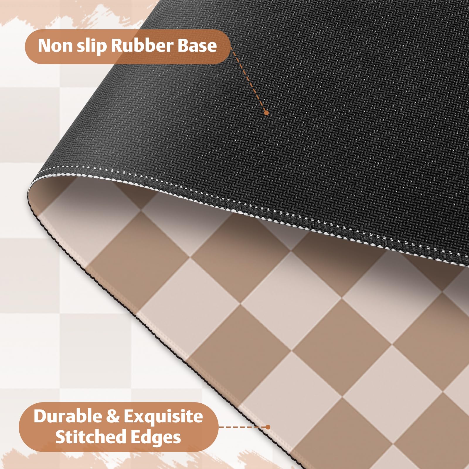 Alfombrilla de Mouse Grande para Escritorio, Alfombrilla de Mouse Grande para Juegos con Bordes cosidos, Base de Goma Antideslizante e Impermeable para Oficina, computadora, Teclado, Laptop