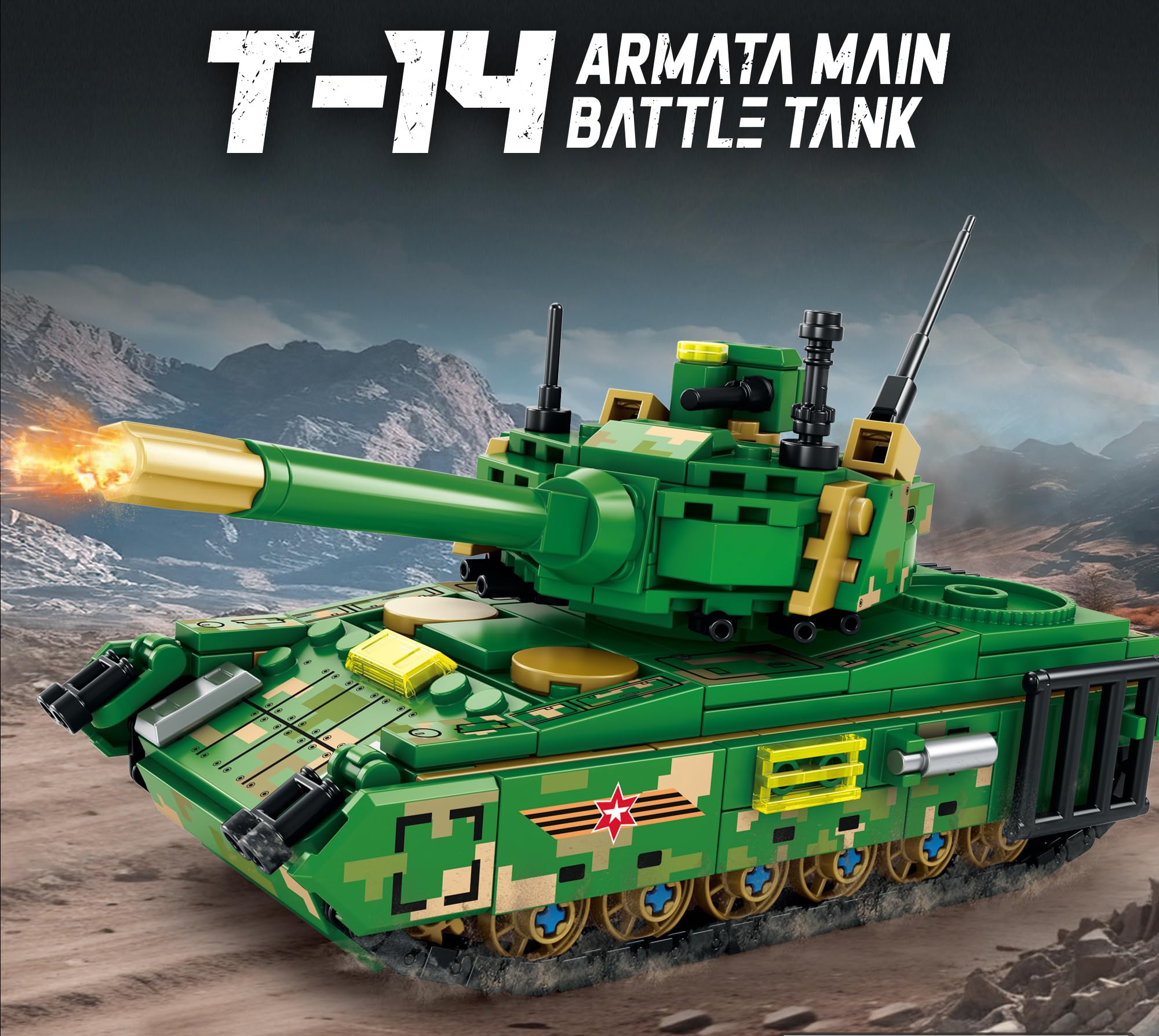 洋書 T-14 Armata Main Battle Tank QBLO T-14 Armata Main Battle Tank Building Block Set, Military