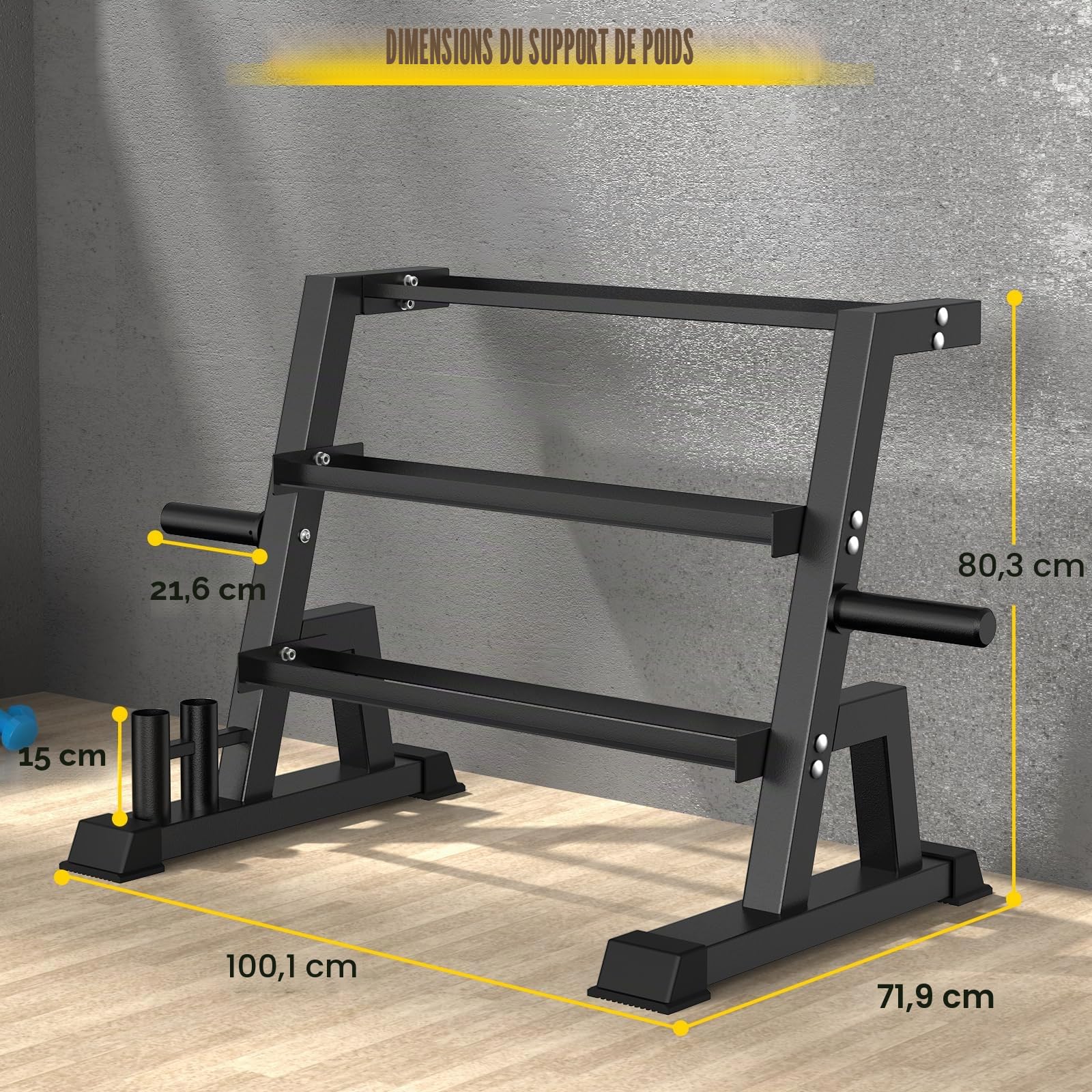 JX FITNESS Support pour haltères pour usage domestique