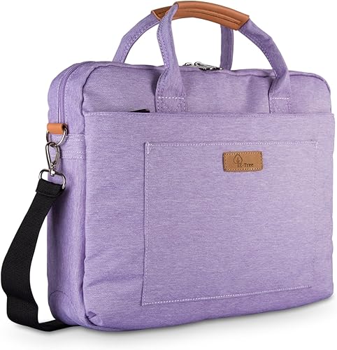 E-Tree Bolsa para laptop para mujer, 15.6 pulgadas, a prueba de golpes, acolchada, maletín para computadora, bolsa de mensajero, bolsa de trabajo,