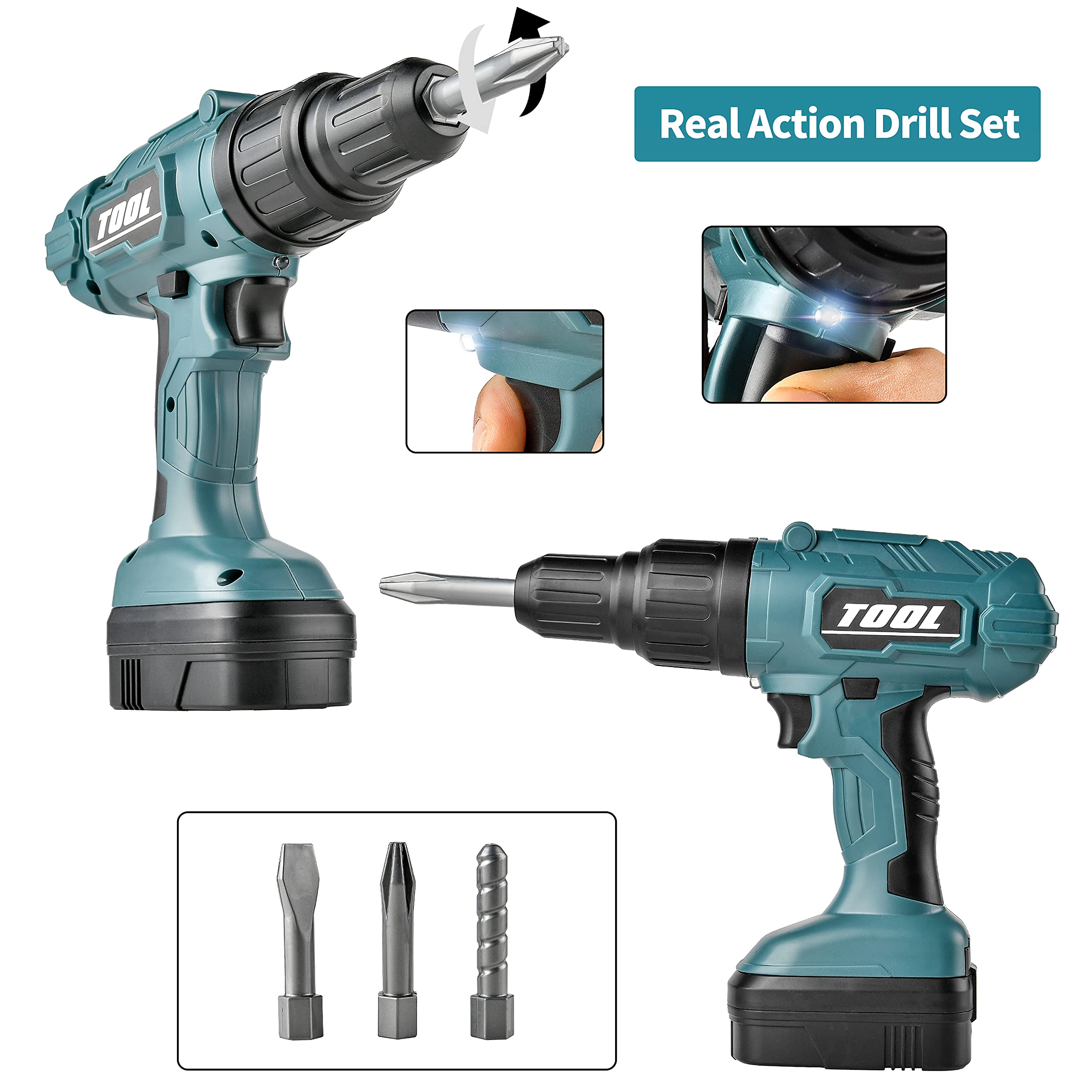 Toy Chois Toy Drill Electric Kid Drill Set Pretend Play