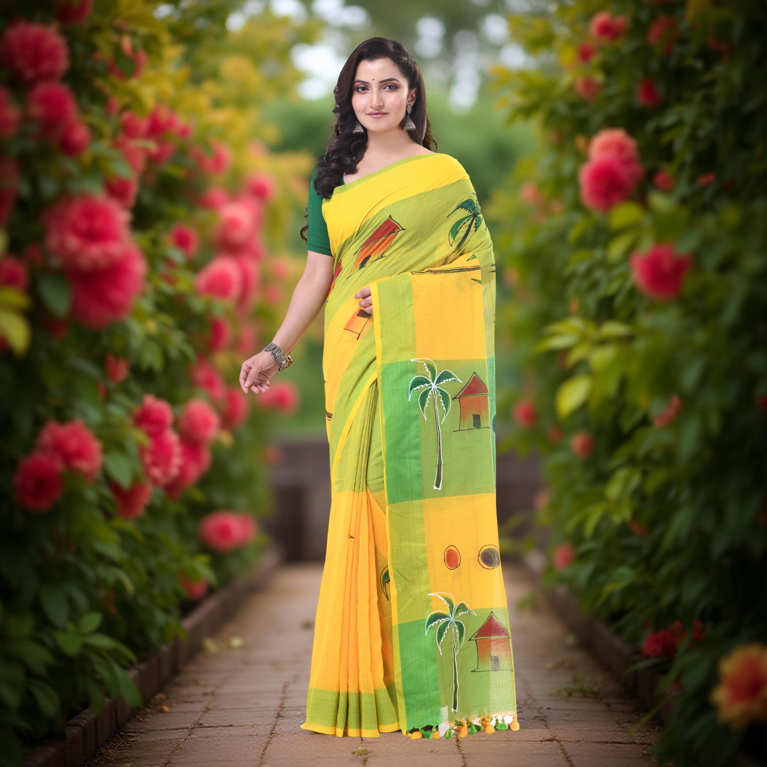 db desh bidesh Women`s handloom cotton saree summer woman new, collection latest, party, wear tribal printed sari design farewell cotton saree wedding sarees georgette for women unstitched blouse-picture-25