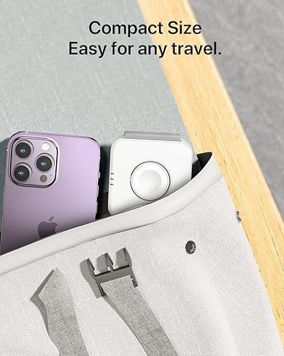 Miniatura 4 de Intoval Cargador inalámbrico plegable estación de carga magnética 3 en 1 carga inalámbrica rápida para viajes compatible con iPhone 14ProMaxPlus1312