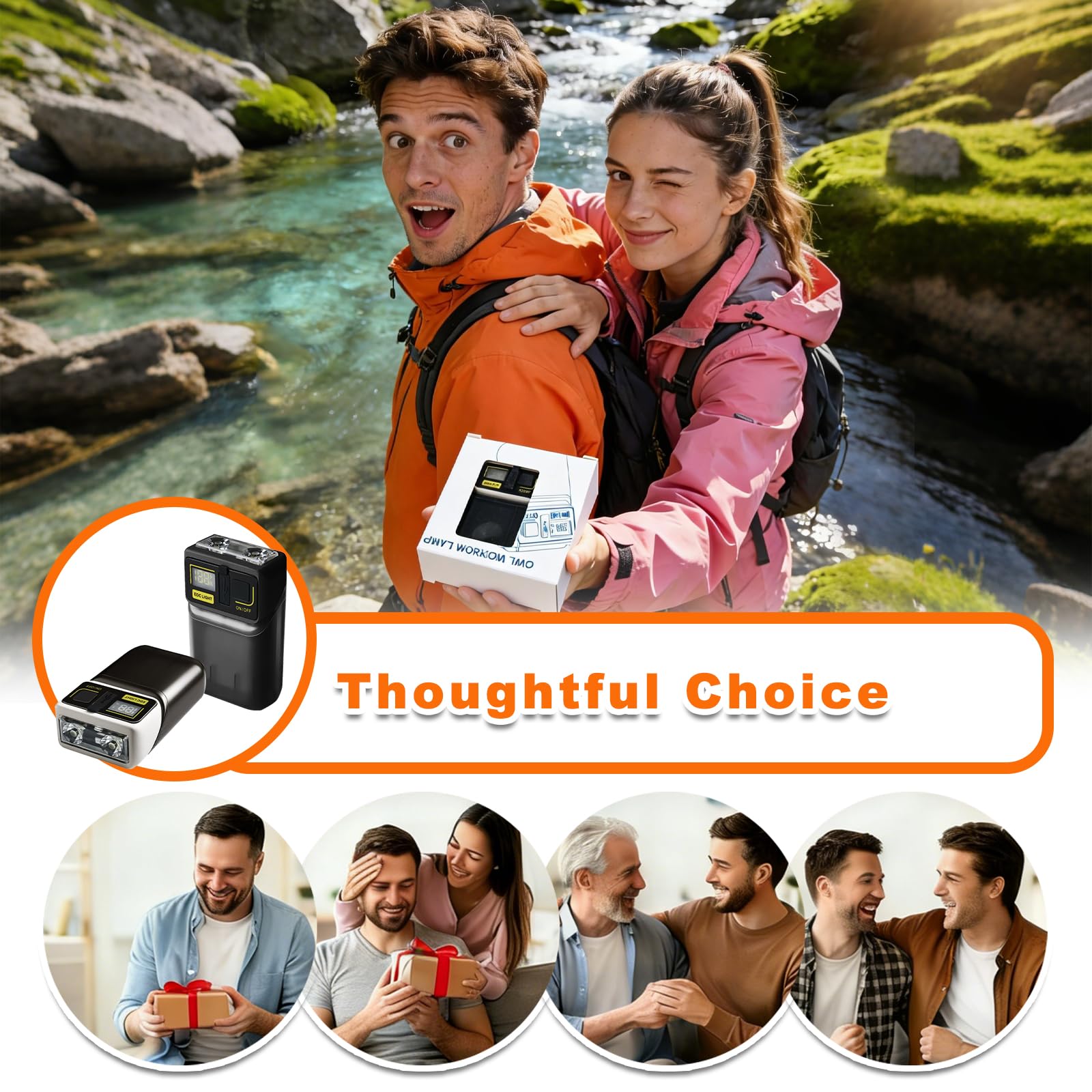 Petite lampe de poche rechargeable à clipser – Lampe de poche à clipser avec base magnétique, charge USB-C d'urgence, activités de plein air, camping, promenade du chien (noir)