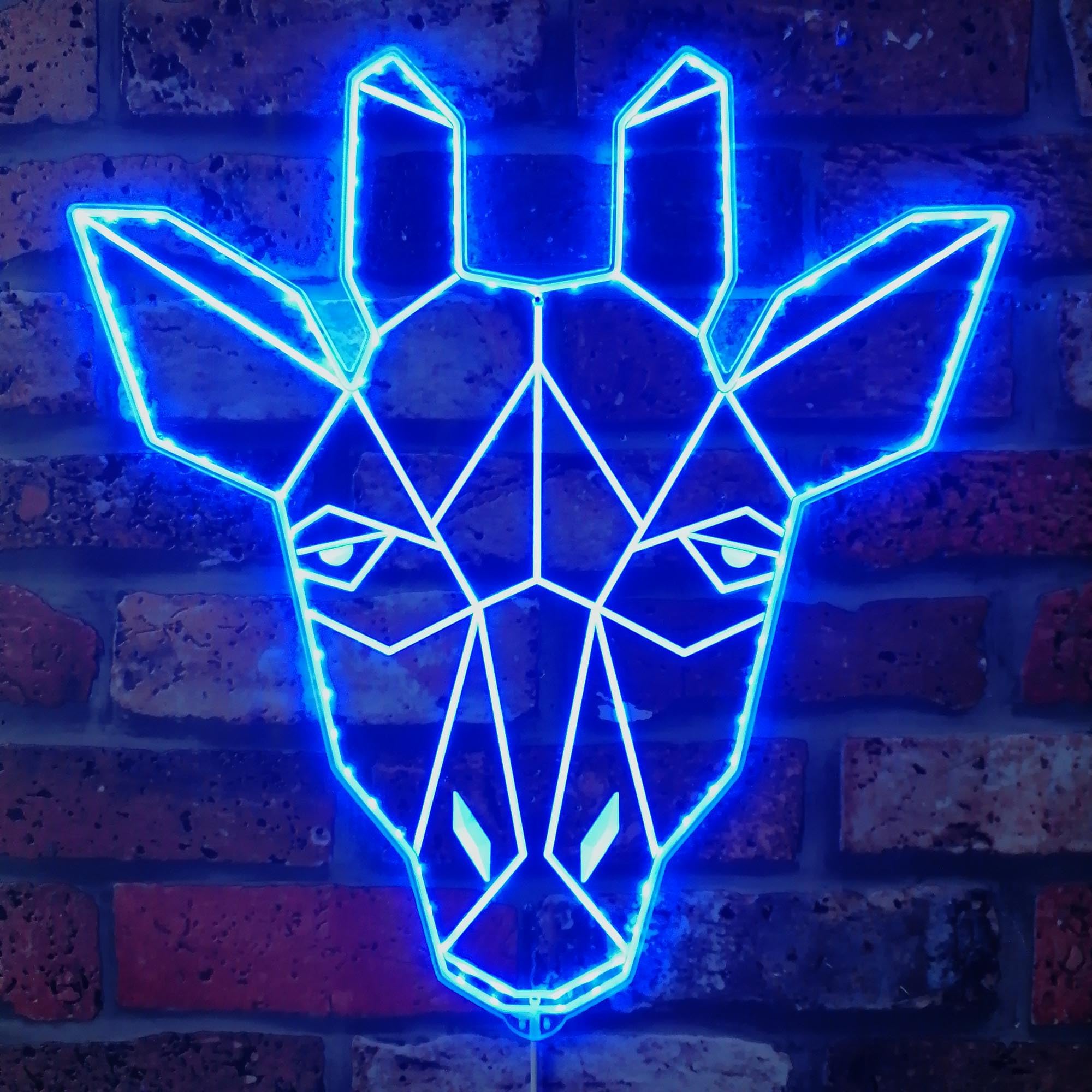 ADVPRO Giraffe Head Geometric RGB Dynamic Glam LED Sign - Cut-to-Edge Shape - Smart 3D Wall Decoration - Multicolor Dynamic Signage st06s66-fnd-i0289-c