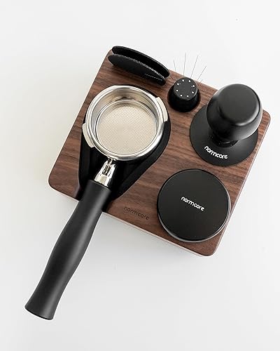 Miniatura 4 de Normcore Estación de apisonamiento compacta  Base de estación de manipulación de espresso  Soporte de manipulación de nogal americano genuino