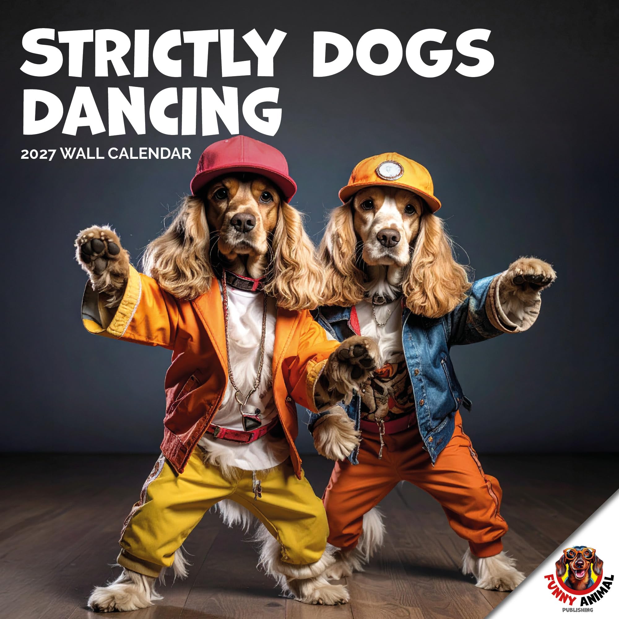 Funny Animals Collection, Strictly Dogs Dancing Calendar 2027, Large