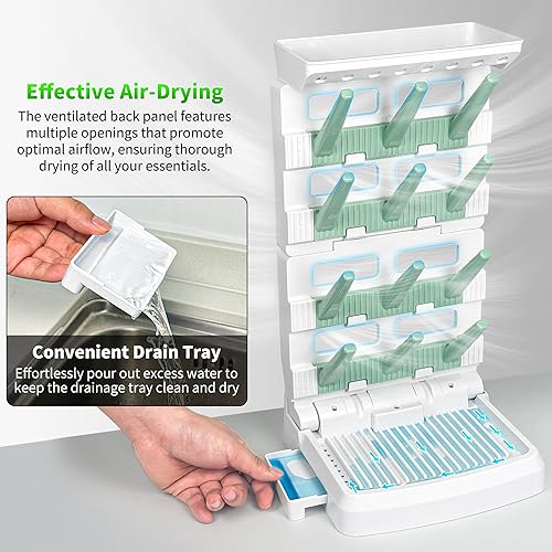 Miniatura 4 de Estante de secado de biberones para 12 biberones, ahorro de espacio, estante vertical para secadora de botellas para accesorios de bebé y piezas de