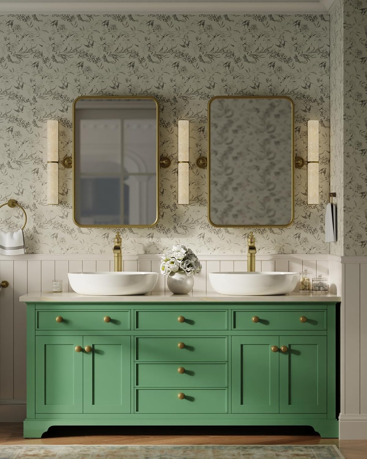 Homevacious Vessel Sink Faucet Brushed Gold Waterfall Tall Bathroom Faucet Single Handle Single Hole Bowl Sink Faucet with Pop Up Drain Assembly and Water Supply Hose Commercial Lavatory Mixer Tap