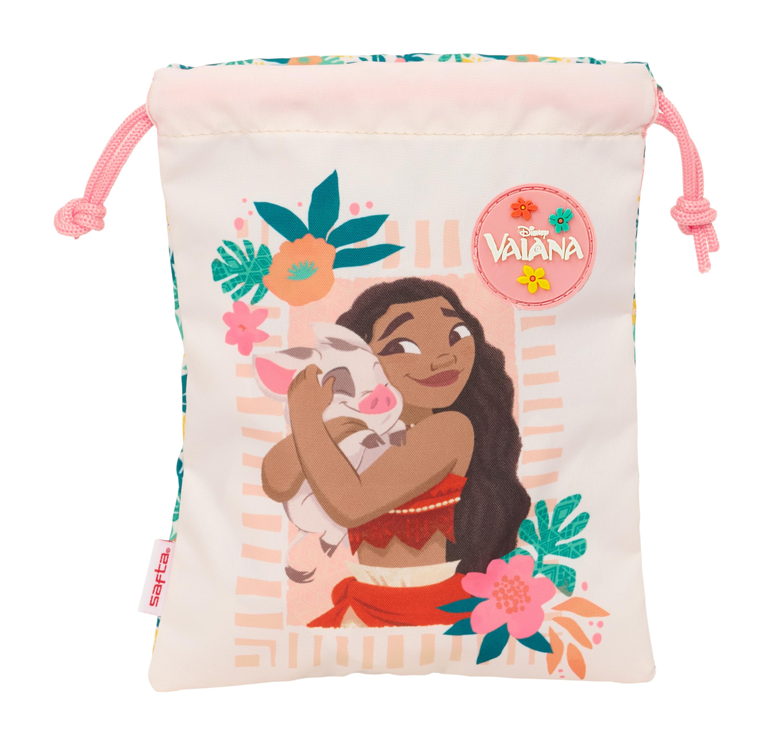 VAIANA – Lunch Bag Snack Bag, Pencil Case, Quality and Maximum Resistance, Food Holder, Recreation, 20 x 25 cm
