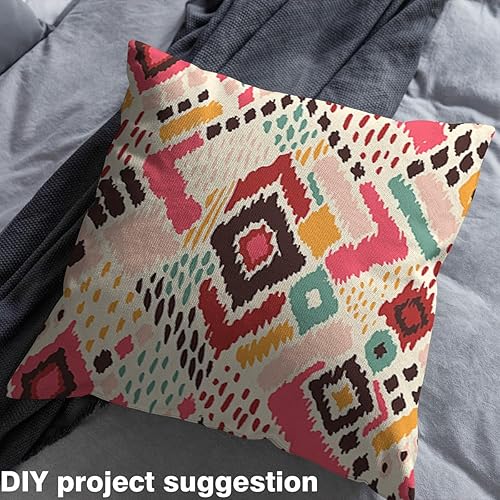 Miniatura 3 de The Yard - Tela con patrón geométrico africano mexicano, tela impermeable de arte abstracto étnico tribal para exteriores, tela de decoración