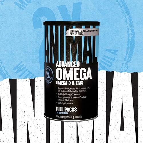 Miniatura 3 de Animal Omega Omega 3 y 6 Suplemento con aceite de pescado y aceite de linaza más aminoácidos jugados BCAAEAA Matrix para la recuperación - 30