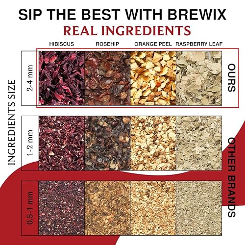 Vista 252 de BREWIX Bolsas de té de albahaca sagrada (15 bolsas de té piramidales) Camiseta con hojas de tulsi y manzanilla Sin cafeína, té de hierbas