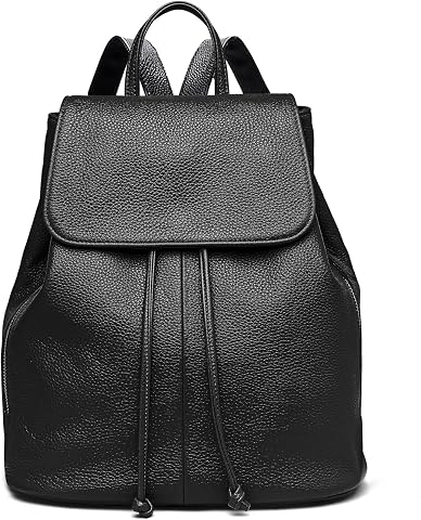 Boyatu Leather Backpack Purse for Women - Full-Grain Leather, RFID Pocket, Compact Design