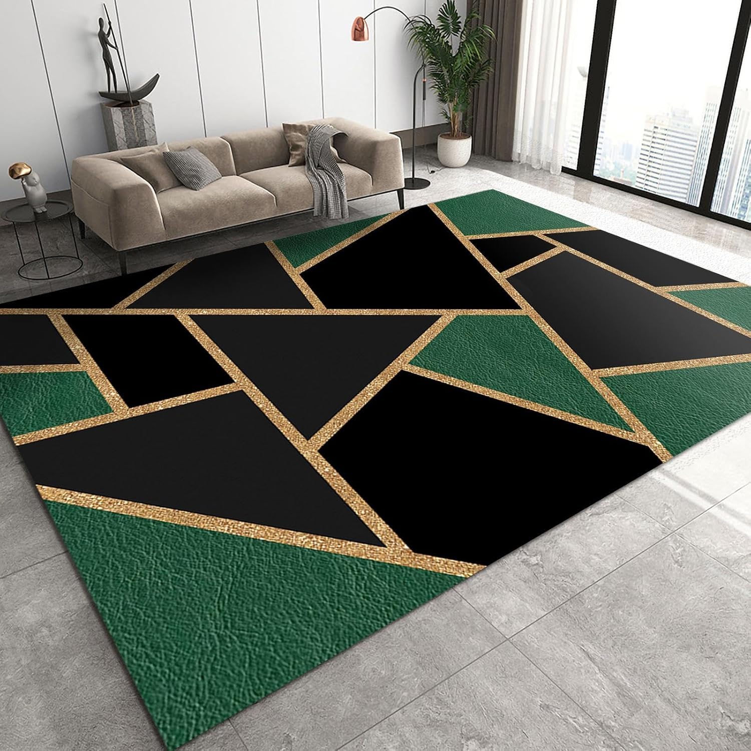 Tapis de salon doux et moderne pour canapé cosy