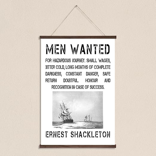Wallbuddy Ernest Shackleton Men Wanted Wall Hanging