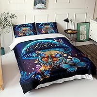 Vista 64 de AILONEN Juego de funda de edredón de rosas rojas tamaño Queen, juego de ropa de cama 3D con rosas rojas aceitadas para niñas, funda de edredón