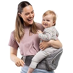 Beco Foldable Hip Seat Carrier - Baby 4-in-1 Easy-to-Use Carrier with Space-Saving Design for Newborn to Toddler (0-36 months/7-32.8 lbs (Gray)