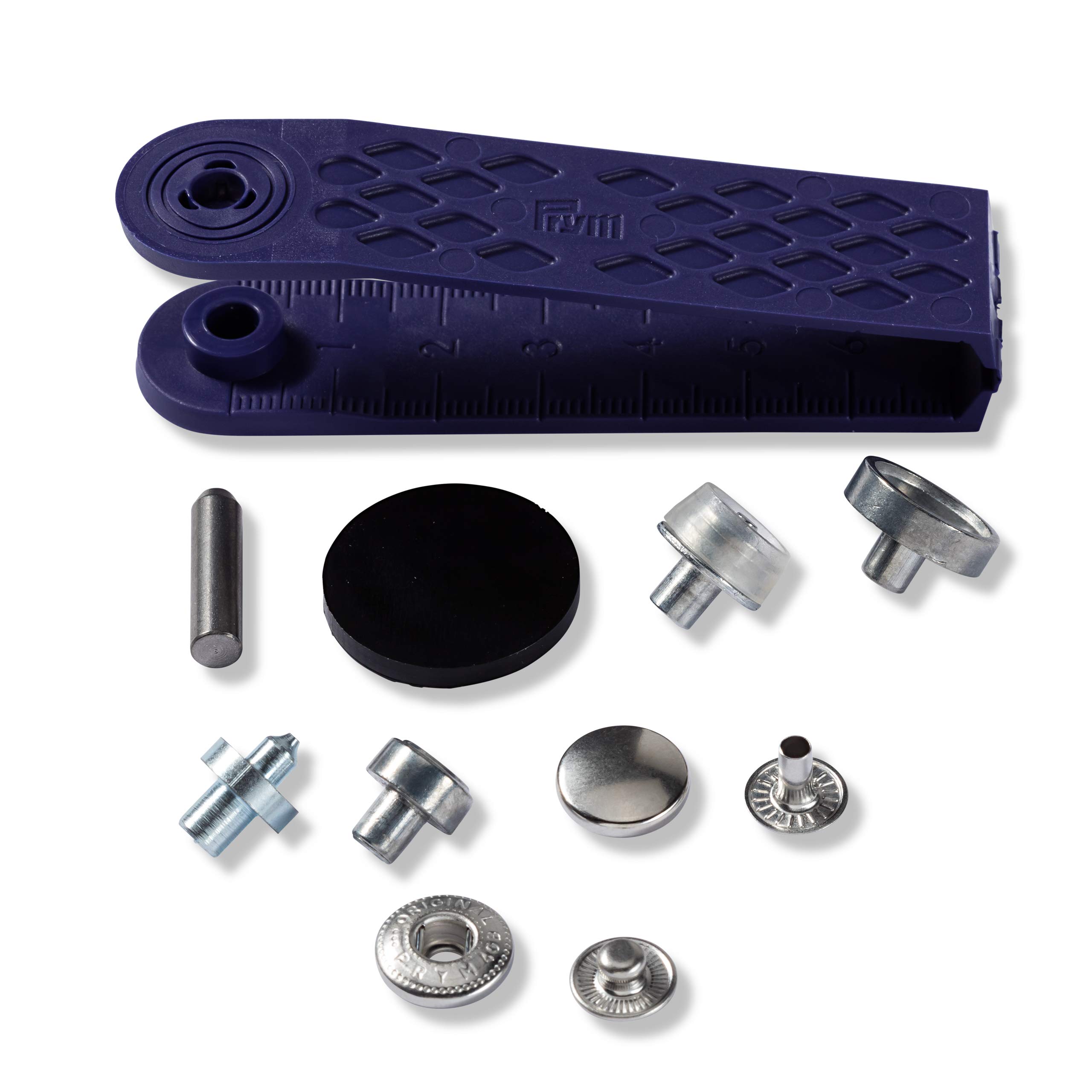 Prym 390330 Nähfrei-Druckknopf Anorak Messing 12 mm silberfarbig 